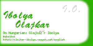 ibolya olajkar business card